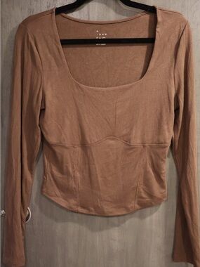 a new day Long Sleeve Square Neck Top